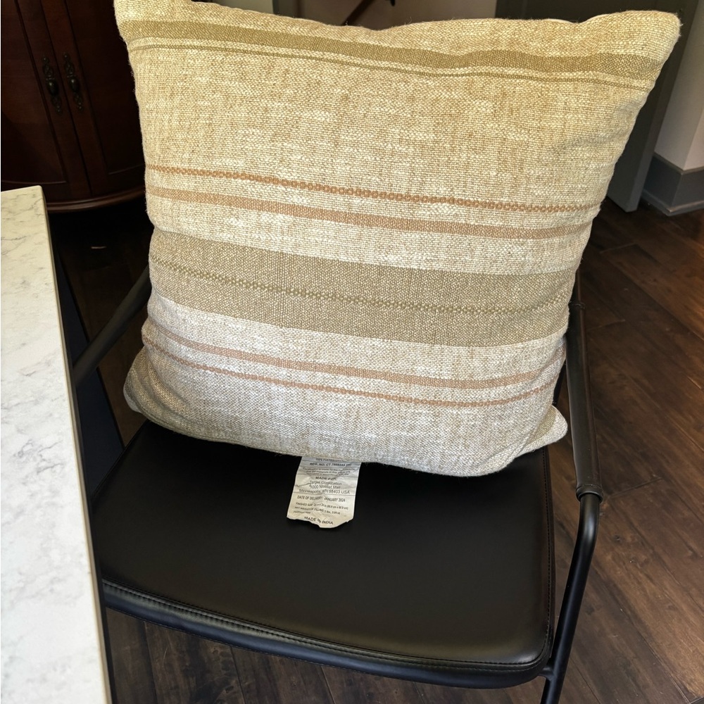 Threshold Beige and Cream Accent Pillow